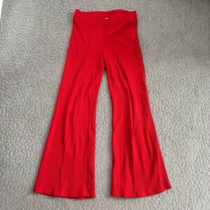 Donni Rib Kick Flare in Tomato - Size M